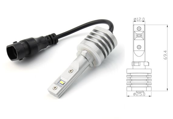 Комплект світлодіодних ламп BAXSTER SE Plus H27 PGJ19-2 9-32V 6000K 4000lm | Зображення 1
