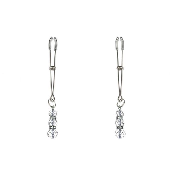 Тонкі затискачі для сосків Feral Feelings Thin nipple clamps Сріблястий One Size | Зображення 1