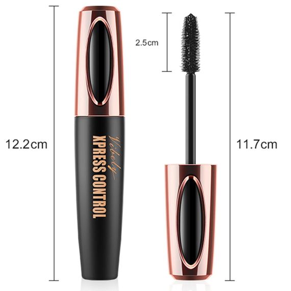 Туш для вій Vibely 4D Xpress Control, з ефектом подовження / Водостійка туш з 4D ефектом / Туш для об'єму вій | Зображення 6