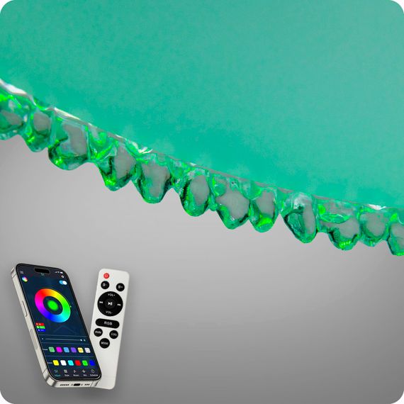 Люстра світлодіодна 517 Dlight RGB з пультом і  колонкою 70Вт Білий (02154) | Зображення 6