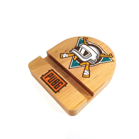 Подставка держатель для мобильного телефона смартфона планшета PUBG logo Мастерская мистера Томаса 10х12см | Зображення 2