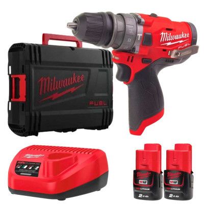Шуруповерт Milwaukee M12 FPDX-202X, 37Нм, 2x2Ач, 2 насадки, кейс (4933464136)