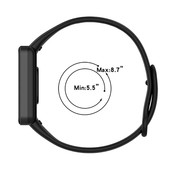Силіконовий ремінець Primo для фітнес браслета Xiaomi Redmi Smart Band Pro (M2101B1 / BHR5501GL) - Black | Зображення 4