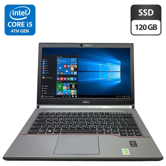 Ноутбук Fujitsu LifeBook E744 / 14" (1366x768) TN / Intel Core i5-4210M (2 (4) ядра по 2.6 - 3.2 GHz) / 8 GB DDR3 / 120 GB SSD / Intel HD Graphics 4600 / WebCam / DVD-ROM б/в