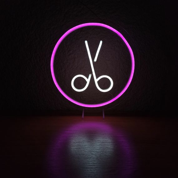 Неоновий світильник Ножиці 280х280 acr-n000056