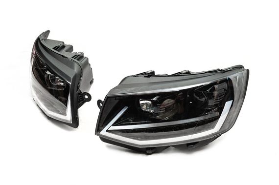 Передні фари LED Black (2 шт) для Volkswagen T6 2015-2024, рр | Зображення 1