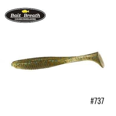 Силіконова приманка, Їстівний силікон Bait Breath E.T.Shad 2,8" (8 шт) (737  Weed goby)