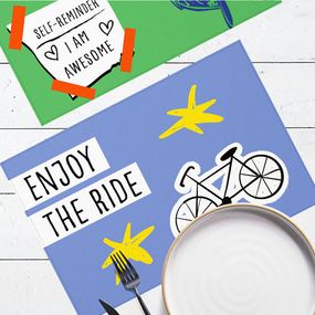 Сервировочная салфетка под тарелку Enjoy the ride 40х27 см, 2 шт (SRVS_R_24A007)