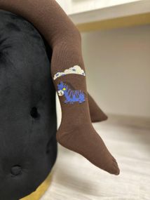 Колготи Twinsocks на хлопчика з малюнком коричневий, 98-104/3-4 роки
