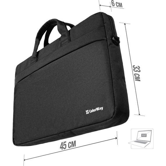 Сумка для ноутбука ColorWay 17.3" Modern Black (CW-LBM173-BK) | Зображення 4