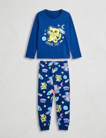 Дитяча флісова піжама для дівчинки Primark 122 см Синій (0103)