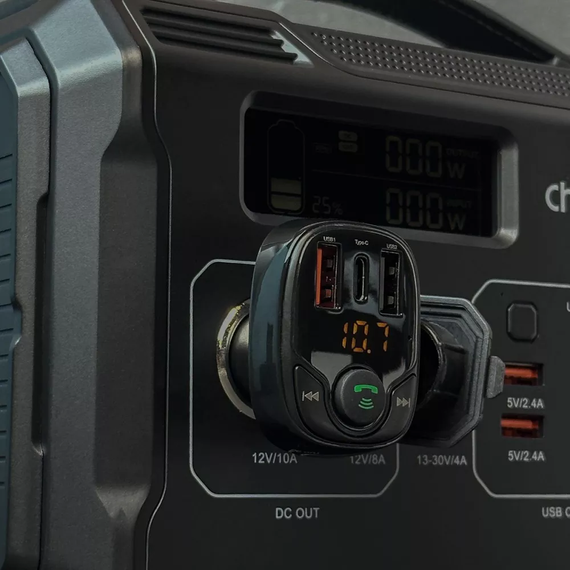 Автомобільний зарядний пристрій з функцією трансмітера FM Launcher Power PD-01 2USB+Type-C, FM модулятор | Зображення 9