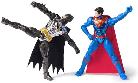 Бэтсамолет с фигурками Бэтмена и Супермена Оригинал DC Comics Metal Force Transforming Batwing 2-in-1 | Зображення 4