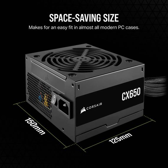 Блок питания Corsair 650W CX650 (CP-9020278-EU) | Зображення 8