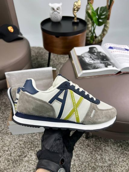 Чоловічі кросівки Exchange AX Grey White замша , текстиль , В'єтнам 42 26.5-27см