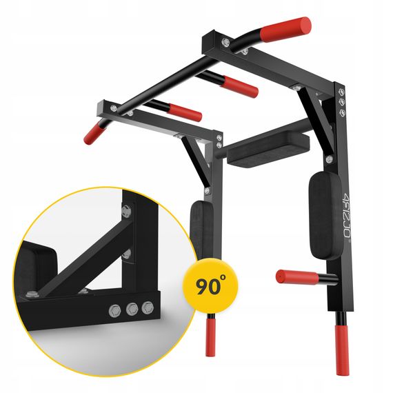 Турнік-бруси навісний 4FIZJO 2 в 1 Black (P-5905973402644) | Зображення 4