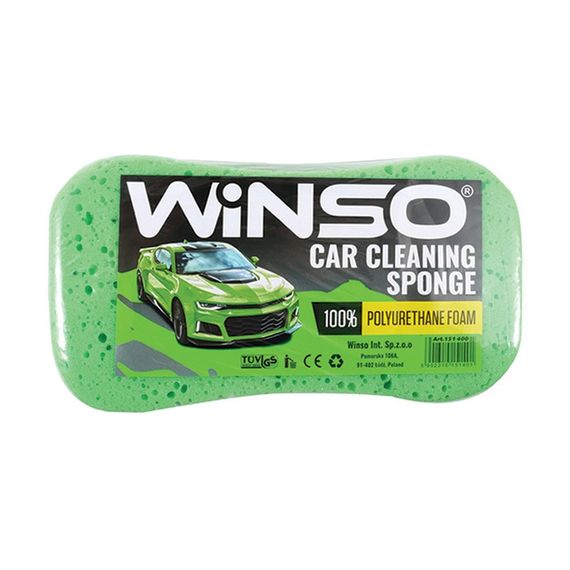 Губка для мойки автомобиля с большими порами Winso  220*120*60мм (151400)