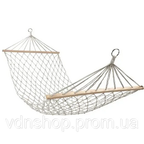 Гамак туристичний підвісний плетений 185х91 см садовий гамак з планкою на дачу для відпочинку A27-150