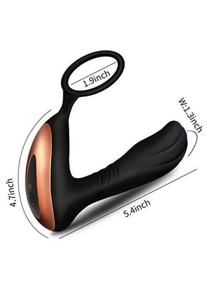 Масажер простати - Prostate Massager With Ring, 10 Function Sex Aura | Зображення 2