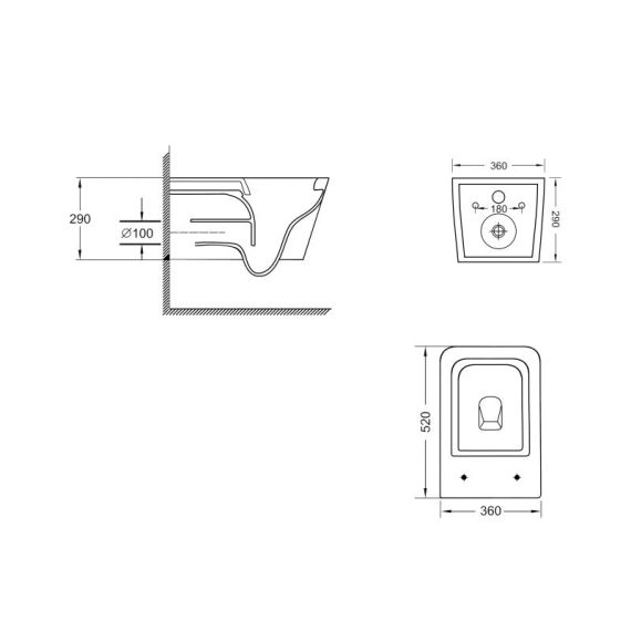 Унітаз підвісний Qtap Crow безобідковий із сидінням Soft-close QT05335170W | Зображення 1