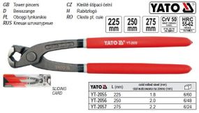 Кліщі будівельні 10" l=250 мм YT-2056