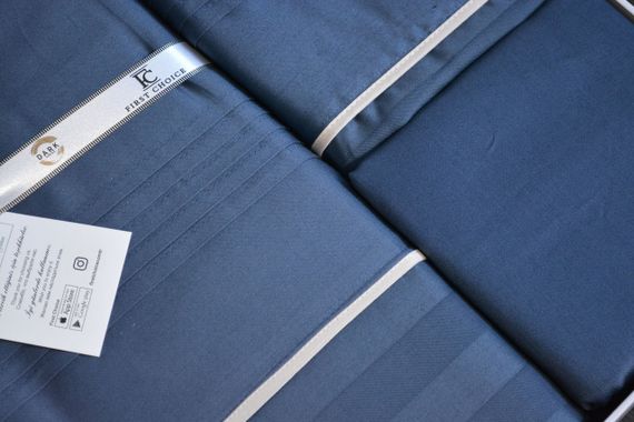 Комплект постільної білизни First Choice Deluxe Satin 200х220 Modalife Denim | Зображення 2