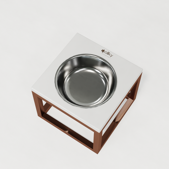 Миска на подставке для больших собак Hollky Base Solo XL (1 × 1,8 л) Solo XL-262620-GLWH | Зображення 6