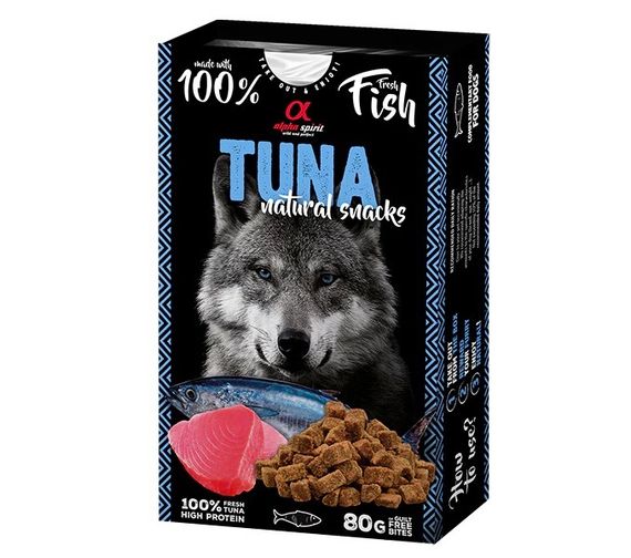 Лакомство для собак с тунцом Alpha Spirit Tuna Natural Snacks, 80 гр