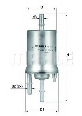 Фільтр палива MAHLE ORIGINAL KL572 на VW PASSAT (362)
