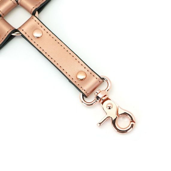 Крестовина для фиксации Liebe Seele Rose Gold Memory Hog Tie, натуральная кожа, розовое золото sexstyle | Зображення 11