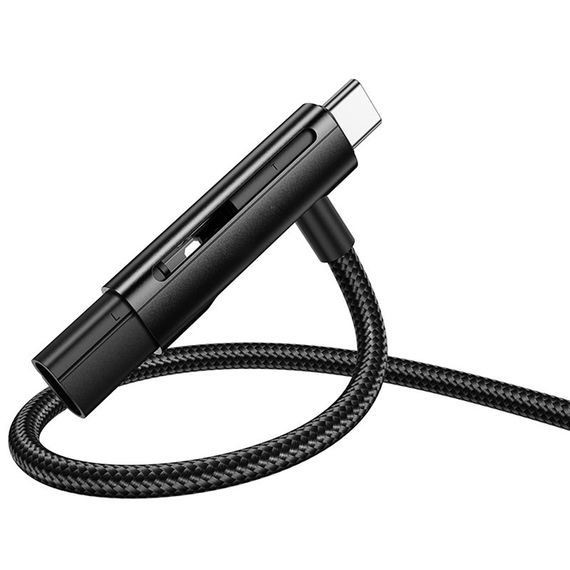 Дата кабель Hoco U135 Incredible 2in1 USB to Lightning/Type-C (1m) | Зображення 4