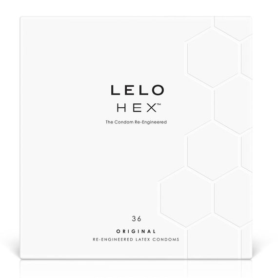 Презервативи LELO HEX Condoms Original 36 Pack, тонкі та суперміцні Sex Aura