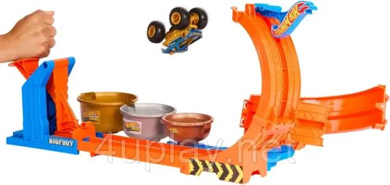Трек Hot Wheels Monster Trucks Бігфут 50-річчя Петля Стрибок за трофеєм | Зображення 5