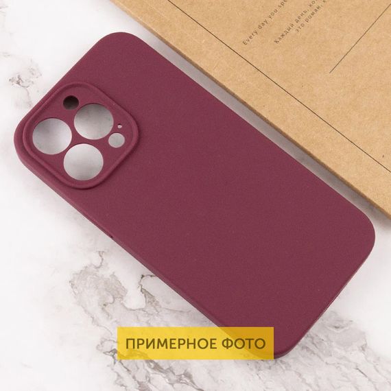 Чехол Silicone Case Full Camera Protective (AA) NO LOGO для Apple iPhone 16 (6.1") Бордовый / Plum | Зображення 2