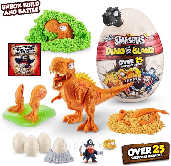 Іграшка Zuru Smashers Dino Island Mega Egg T-Rex Мега Яйце-сюрприз Тиранозавр, 25 сюрпризів
