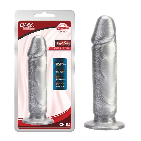 Фалоімітатор на присосці реалістичний Chisa Dark Muscle PHUT Dong, сріблястий Sex Aura | Зображення 1