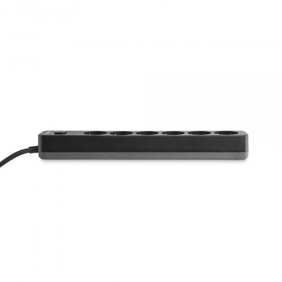 Мережевий подовжувач VIDEX ONCORD з/з 6п 3м (3x1.5мм) з кнопкою Black | Зображення 4