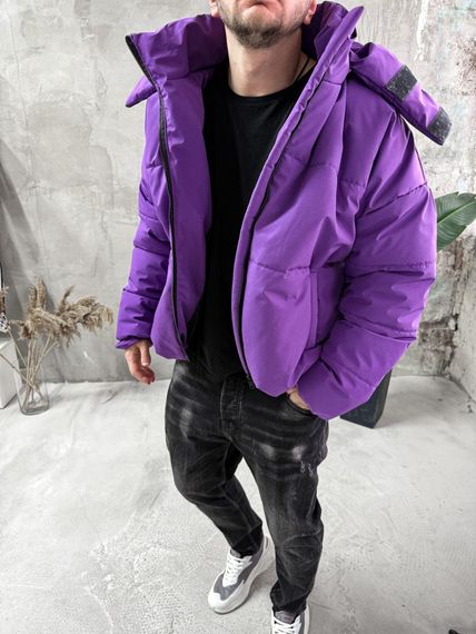Куртка зимова (матова) зі знімним капюшоном | Зображення 1