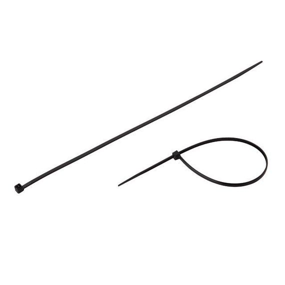 Хомут пластиковий 3,6*250 мм, чорний, 100 од. INTERTOOL TC-3626 | Зображення 2