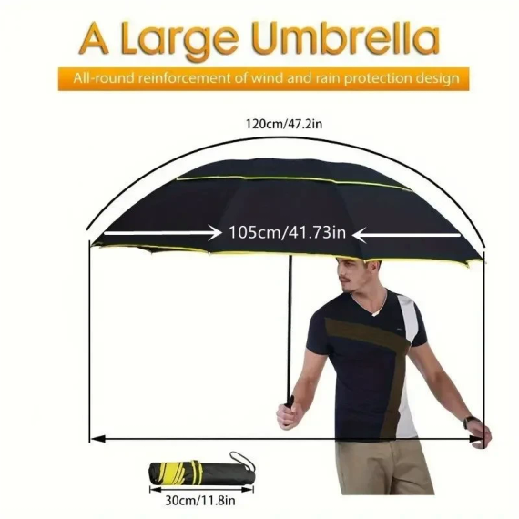 Преміум парасоля XXL StormProof – Надійний захист у будь-яку негоду 105см діаметр | Зображення 2