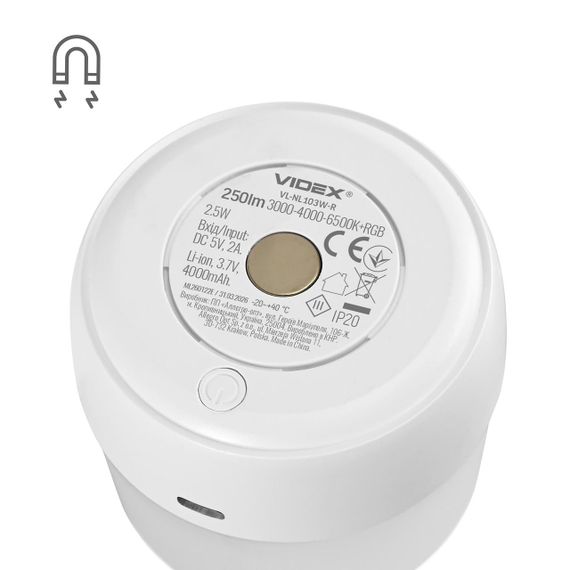 Світлодіодний світильник акумуляторний сенсорний з пультом VIDEX VL-NL103W-R | Зображення 5