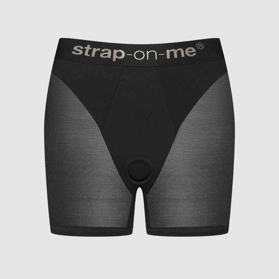 Шорти з фіксацією ділдо Strap-On-Me Harness Lingerie Halo - S - Black Sex Aura