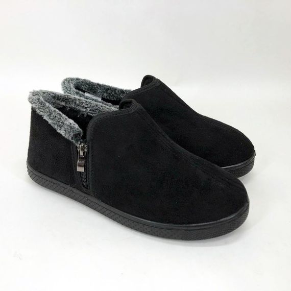 Черевики на осінь утеплені 42р 26,5см, домашні чоловічі валянки, зимові бурки на хутрі. Колір: чорний | Зображення 7