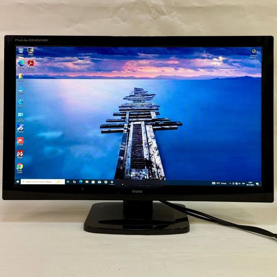 Монітор Iiyama ProLite E2482HSD-GB1 / 23" (1920x1080) TN / VGA, DVI / VESA 100x100 б/в + Подарунок  Кабель живлення | Зображення 1
