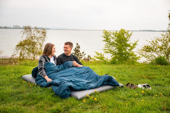 Спальний мішок одіяло с капюшоном Easy Camp Moon 200 Double/+5°C Teal Left/Right Похідний спальний мішок | Зображення 6