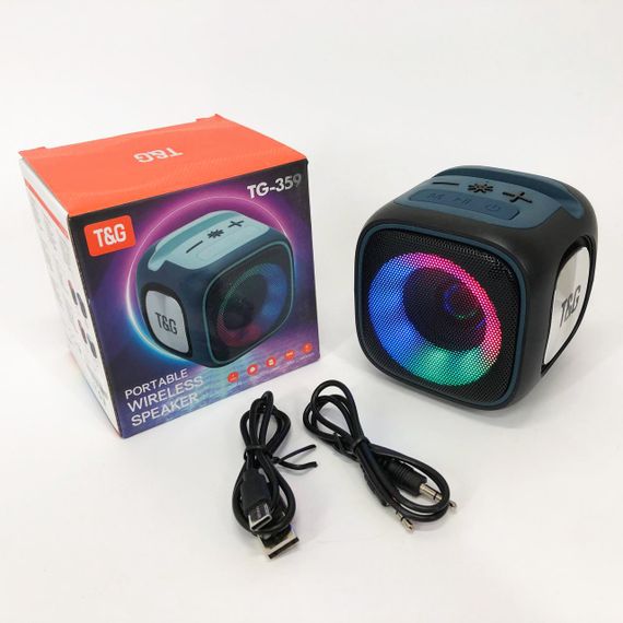 Хороша бездротова колонка портативна колонка Блютуз з якісним звуком і підсвічуванням QI-29