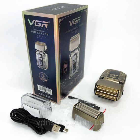Бритва сітчаста професійна VGR V-337, Акумуляторна бритва для чоловіків Чоловіча на батарейках IE-18 | Зображення 2