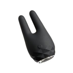 Кліторальний вібратор з вушками Odeco Baron силіконовий, чорний sexstyle