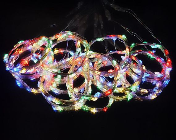 Гирлянда штора 3x2 метра, 200LED, "светодиодные капли" от USB, мульти цвет, 8 режимов + пульт | Зображення 3