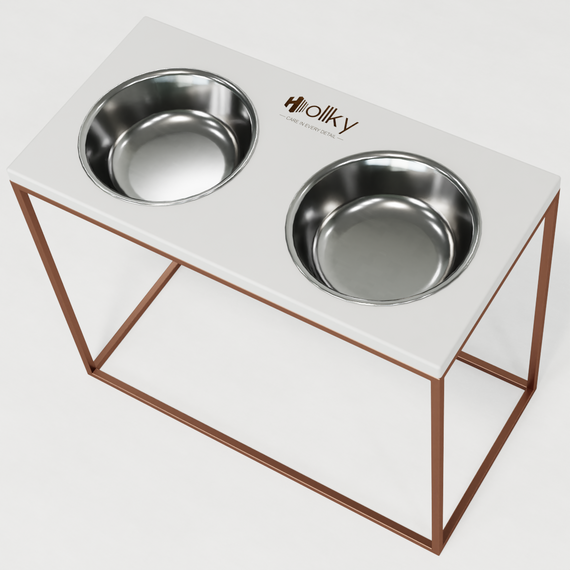 Миски на подставке для больших собак Hollky Base XL40 (2 × 1,8 л) BXL40-522640-GLWH | Зображення 6